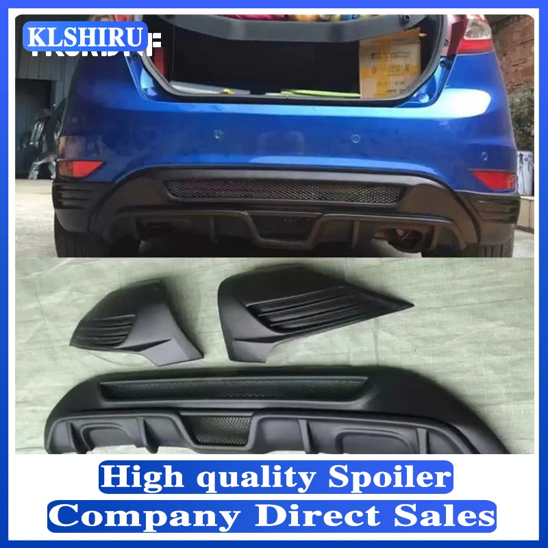 Difusor trasero estilo ST para Ford Fiesta MK7 – ABS negro mate