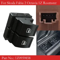 Interruptor elevalunas 1Z0 959 858 para Skoda Fabia II y Octavia II
