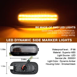 Intermitentes laterales LED secuenciales para Audi A3/A4/A6