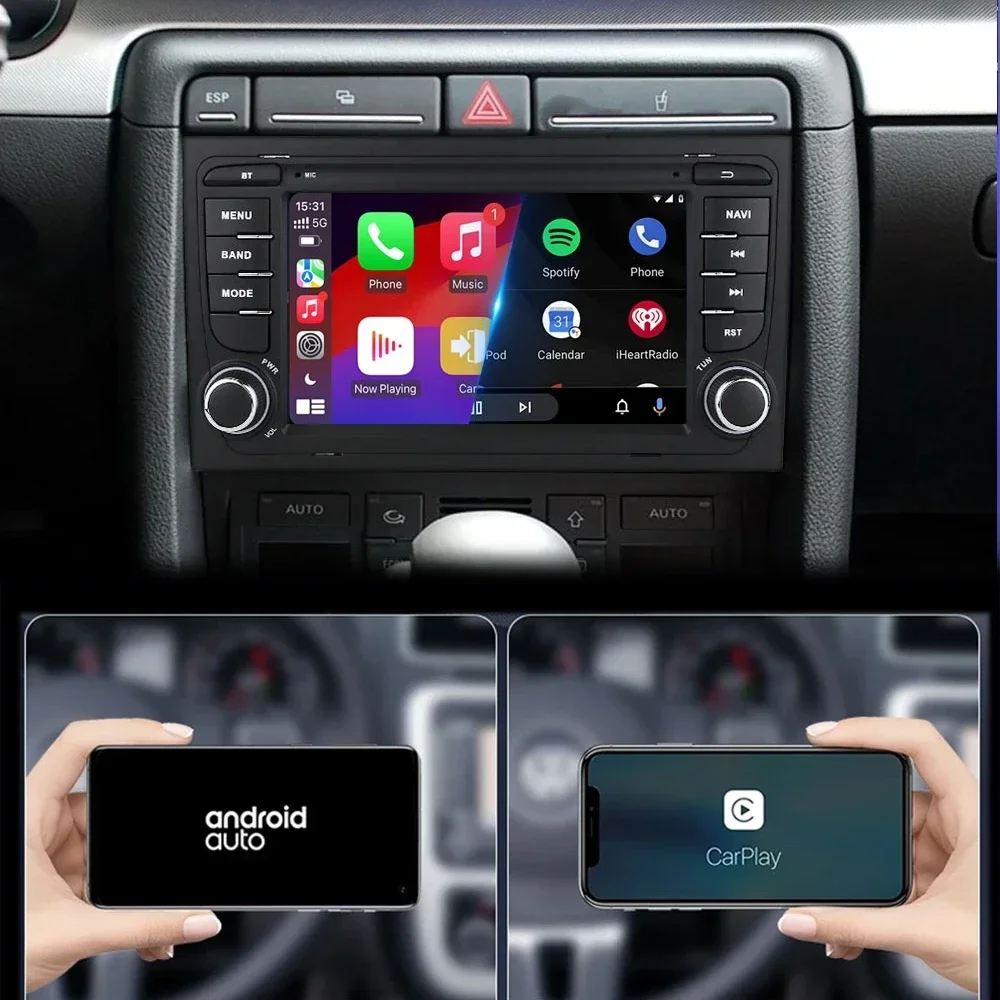 Radio Android 2DIN con CarPlay para Audi A4 B6/B7 S4 RS4 – Navegación - imagen 4