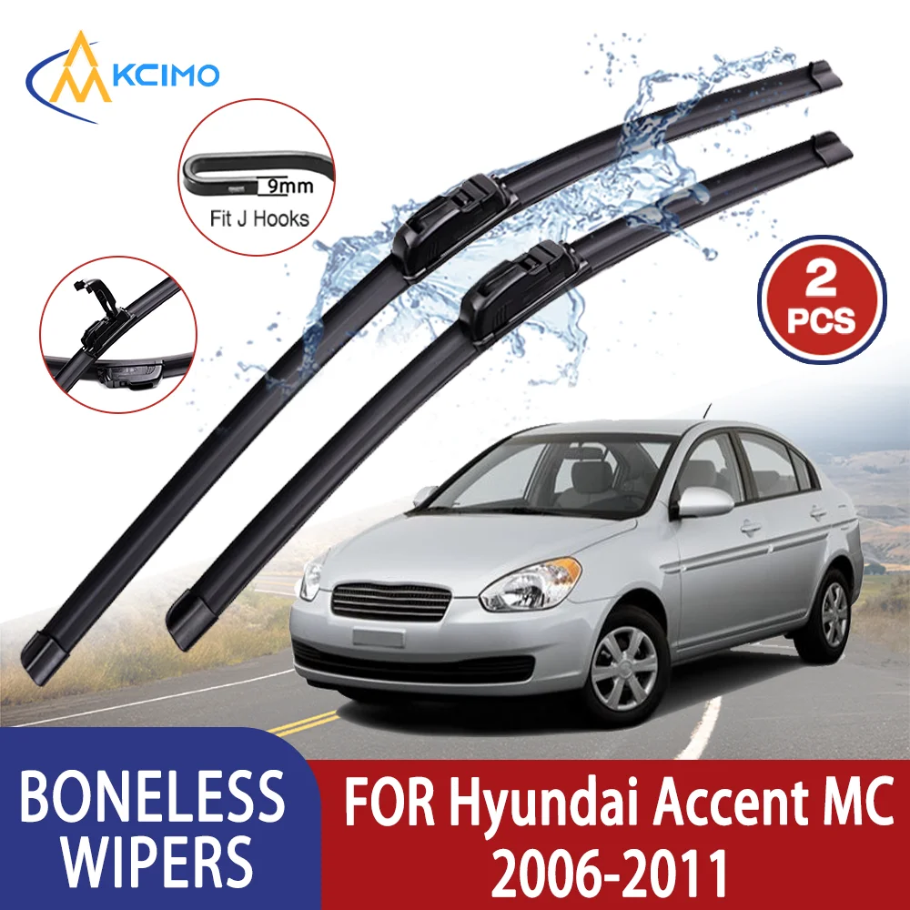 Kcimo Escobillas limpiaparabrisas para Hyundai Accent MC 2006-2011