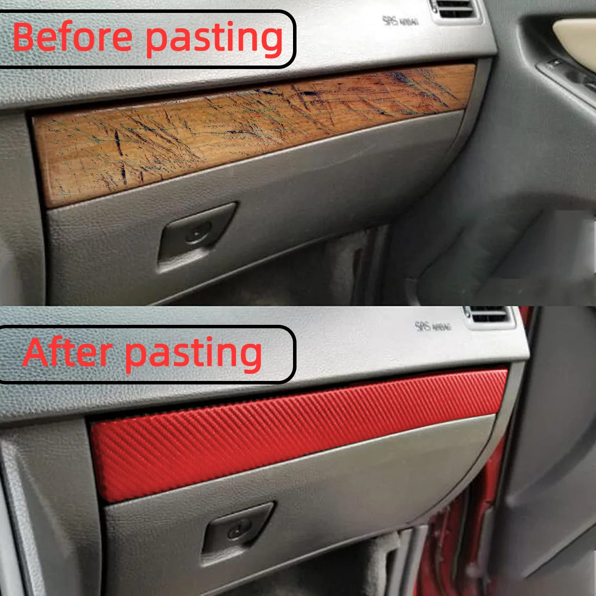 Vinilo fibra de carbono 3D impermeable para interior coche - imagen 4