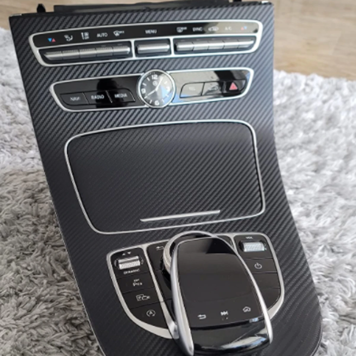 Pegatina antideslizante de fibra de carbono 3D para coche - imagen 4
