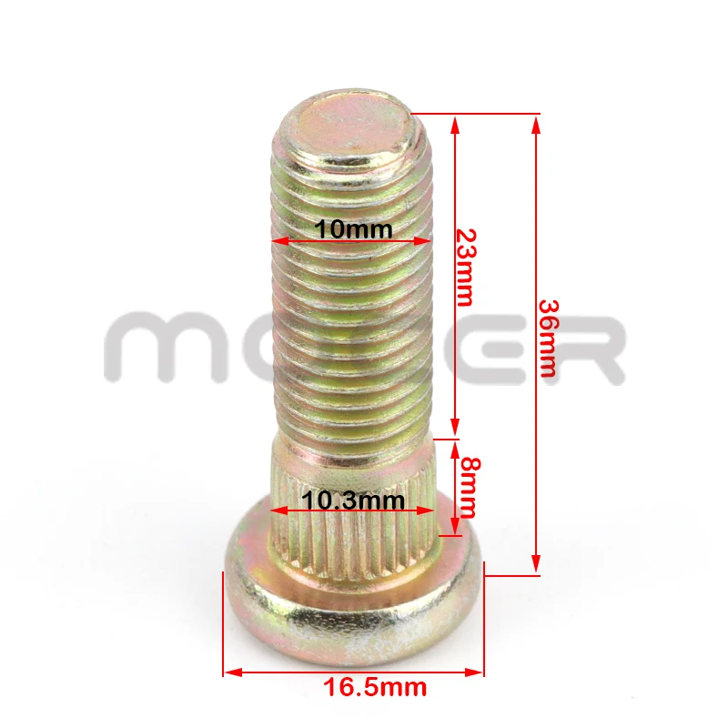 4 Unidades de Tuercas de Rueda Cromadas M10x1,25 para ATV y UTV - imagen 4