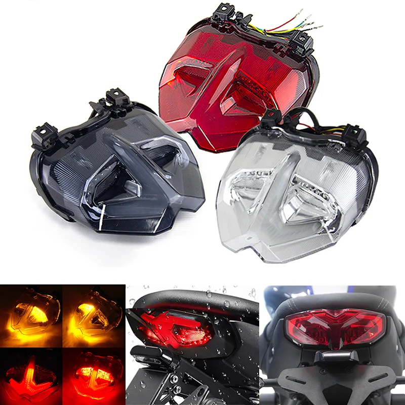 Para Yamaha MT09 2021-2023 señal de giro de freno de motocicleta luces traseras integradas LED MT-09 SP FZ09 lámpara indicadora direccional trasera