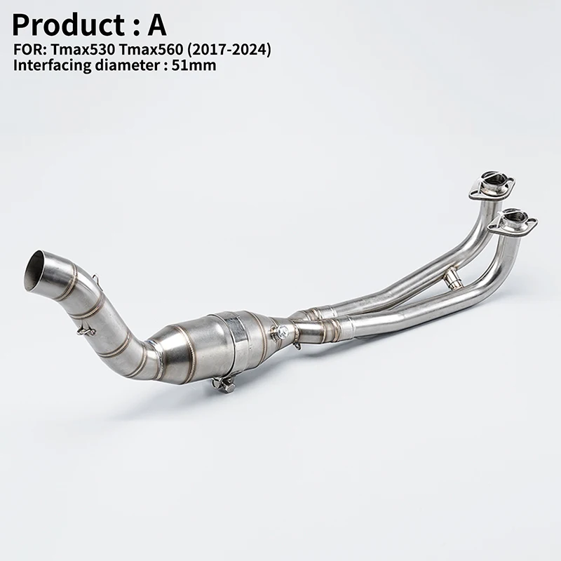 Tubo frontal de escape titanio 51 mm para Yamaha TMAX 530 y 560 17-23 - imagen 3