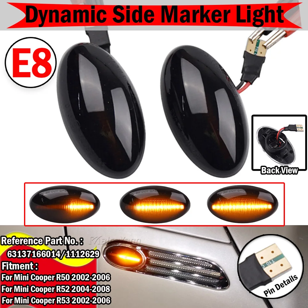 Intermitente lateral LED dinámico BMW Mini Cooper R50-R53 2002-2008 - imagen 3