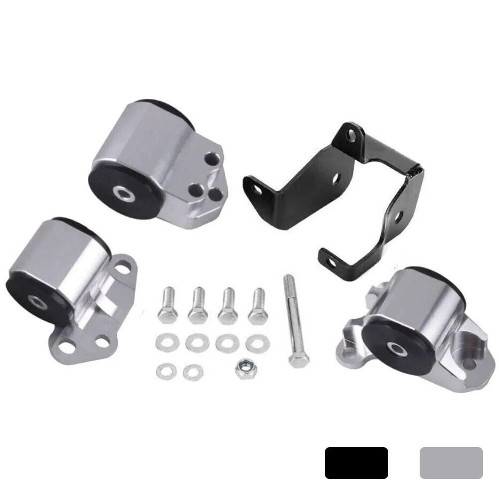 Kit de transmisión de montaje de motor en negro/plateado
