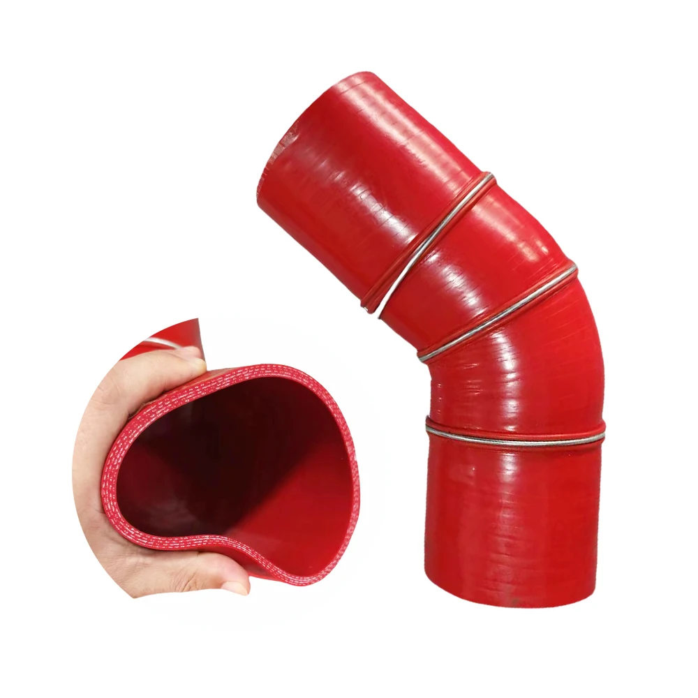 Manguito de silicona para turbo 45° rojo de alta presión - imagen 3