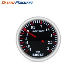 Manómetro de turbo Dynoracing 52 mm 3 bar mecánico LED blanco