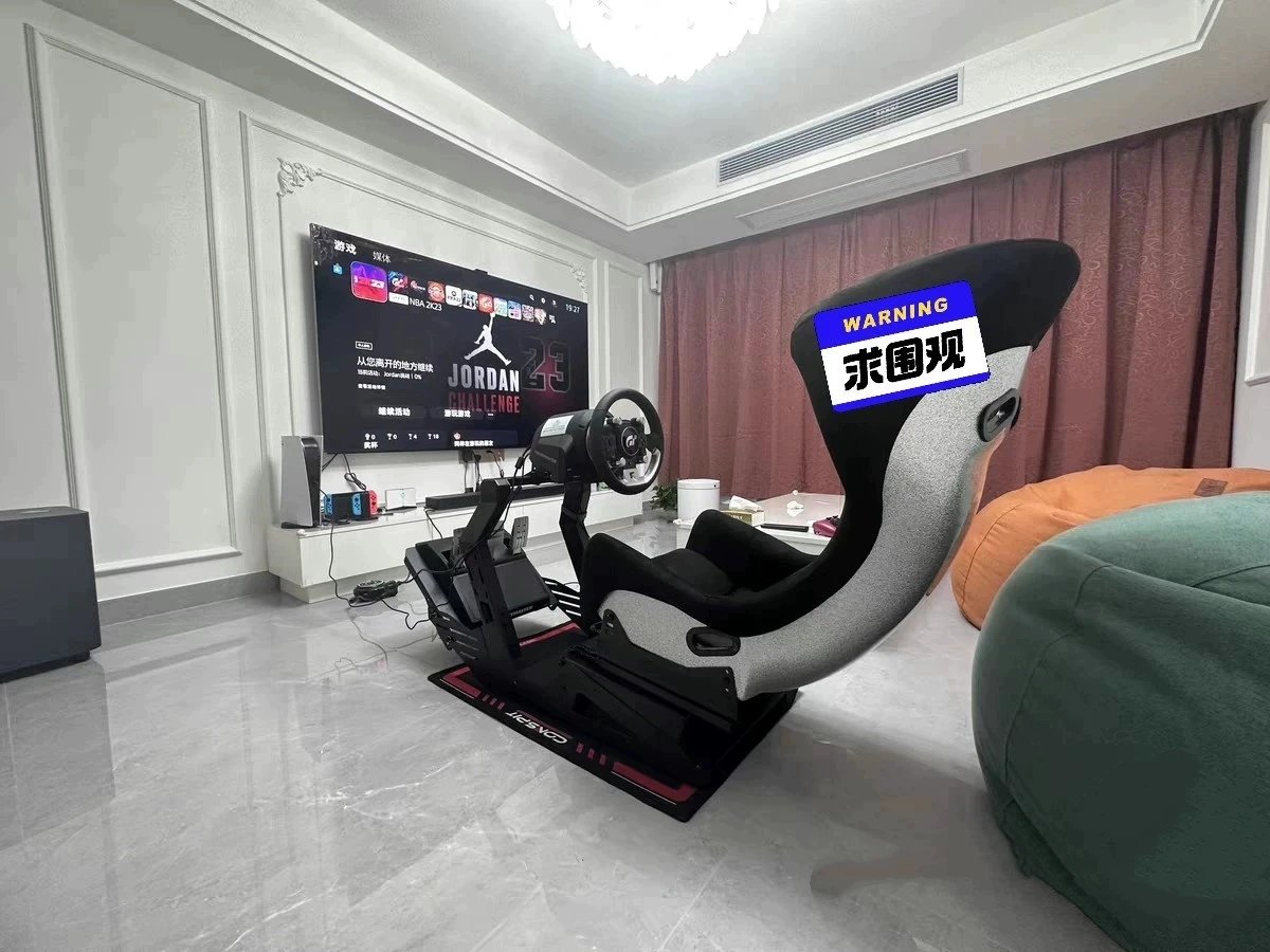 Detalle del asiento tipo bucket para simulación de carreras