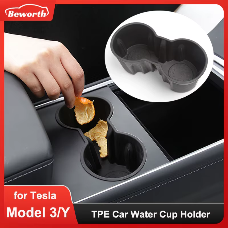 Inserto TPE para portavasos Tesla Model 3 y Model Y (2023)