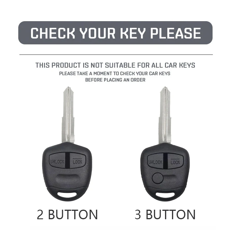 Funda de TPU negra para llave Mitsubishi