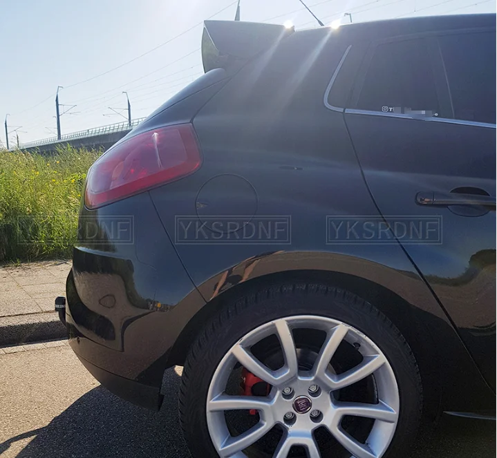 YKSRDNF para FIAT BRAVO Spoiler 2006 a 2016 fibra de carbono de alta calidad negro brillante DIY color Spoiler BRAVO II Spoiler - imagen 4