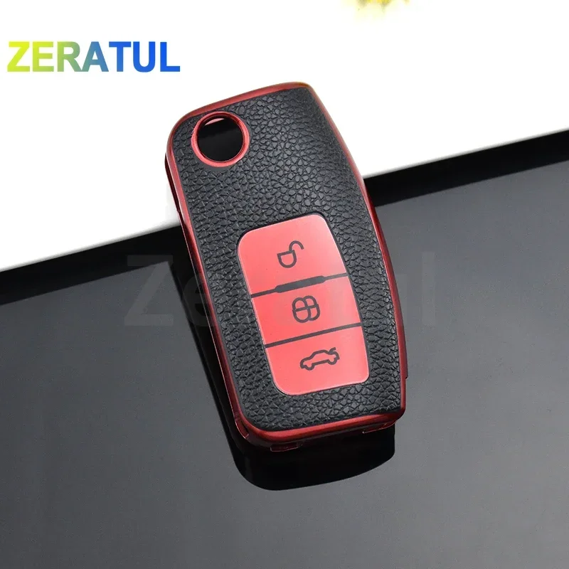 Protector funda cuero con tapa para llave Ford Fiesta Focus