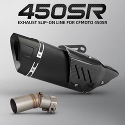 Silenciador de escape CFMOTO 450SR 2022-2024 de acero inoxidable