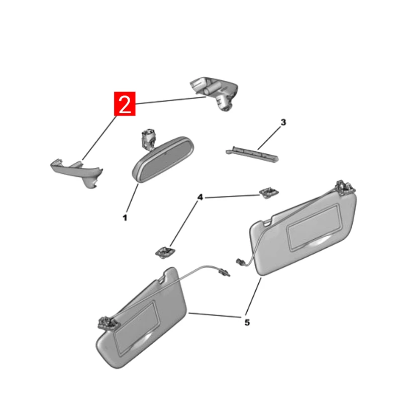 98002154ZD 98002259ZD 98015712ZD Original nueva cubierta de espejo de BASE cubierta protectora de arnés de cables para Peugeot 3008 T88 - imagen 2