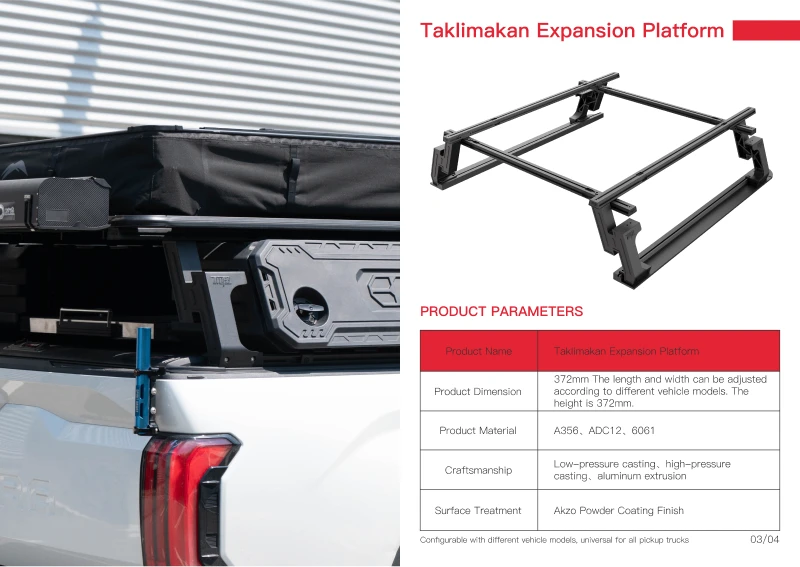 Barra y estructura de aluminio para camioneta 4x4