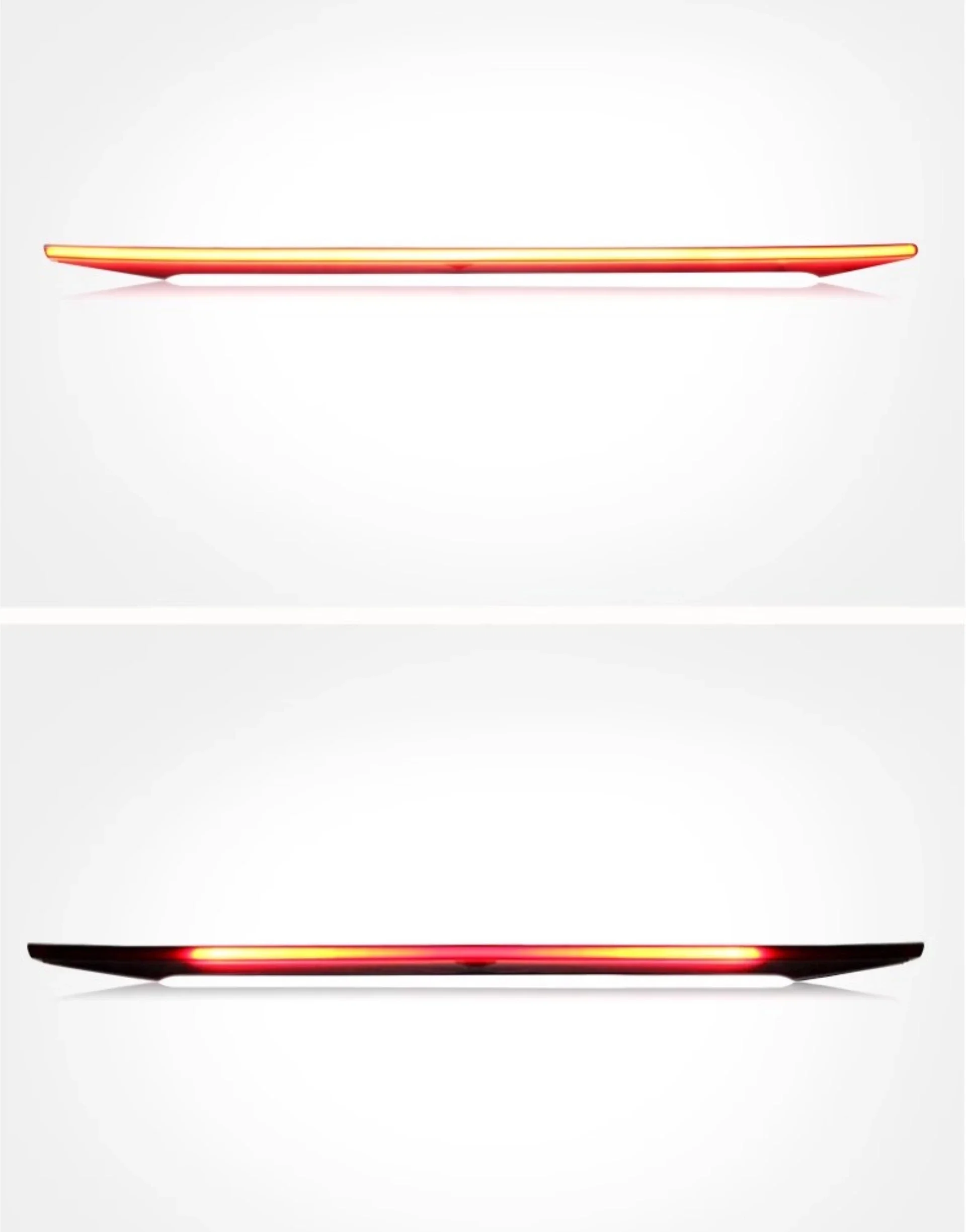 Detalle de las luces de freno y giro integradas en la barra trasera