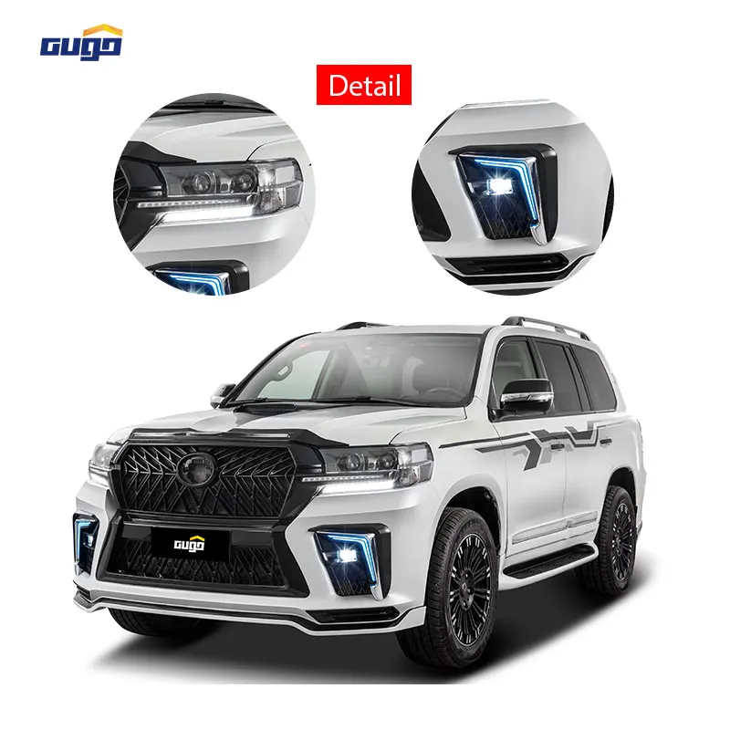 GUGO nueva condición para Land Cruiser 200 2008-2015 Kit de carrocería modificado LC200 E modelo guardabarros de parachoques delantero y trasero - imagen 4