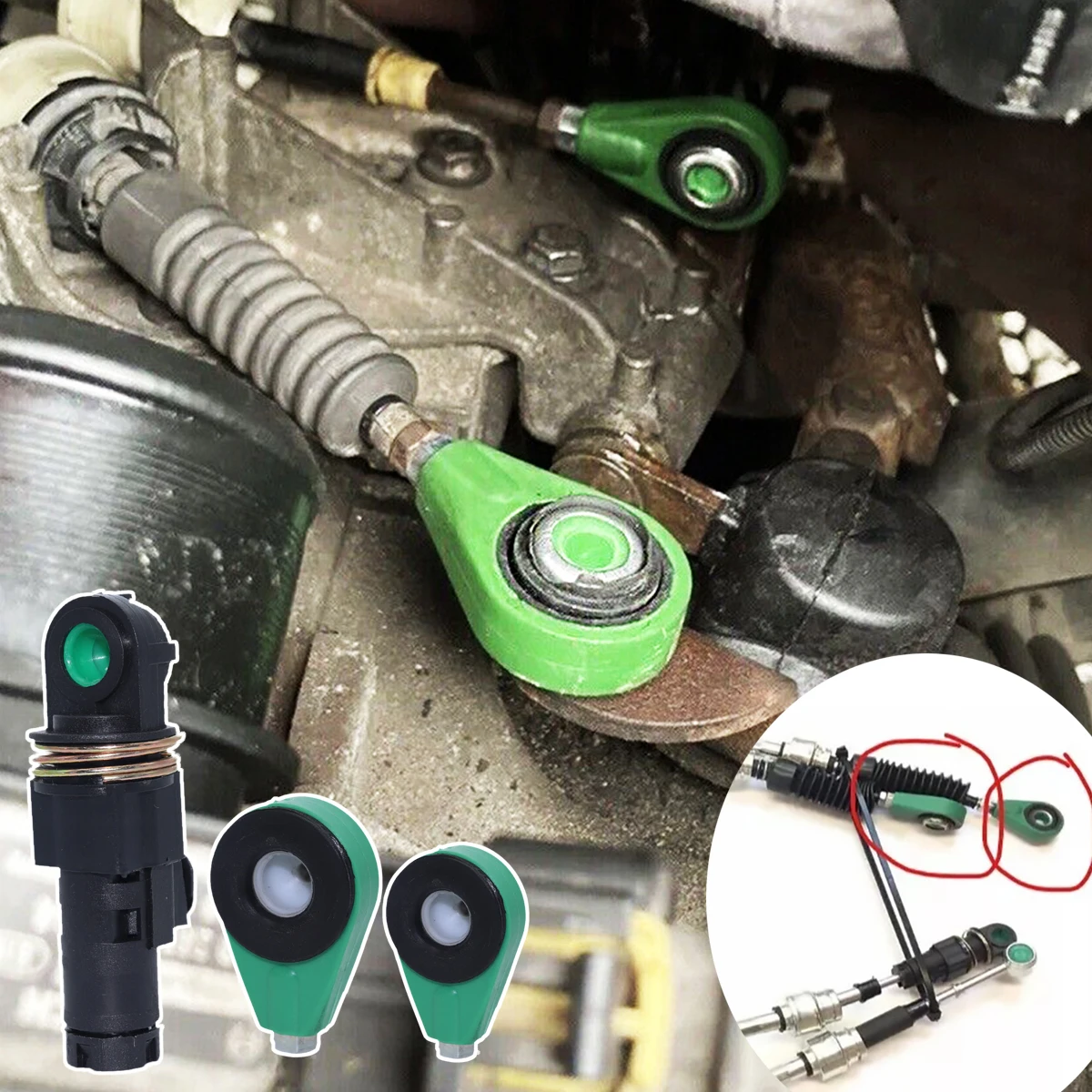 Palanca de cambio con ajustador de cable para Ford Ka y Fiat 500