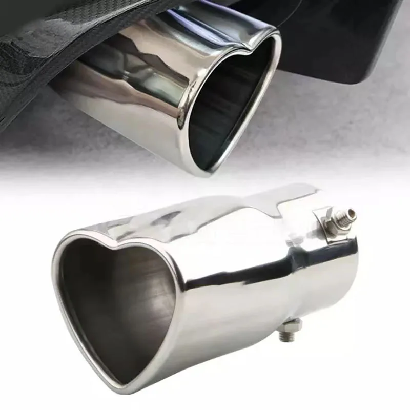 Silenciador escape acero inoxidable forma corazón – tuning coche - imagen 4
