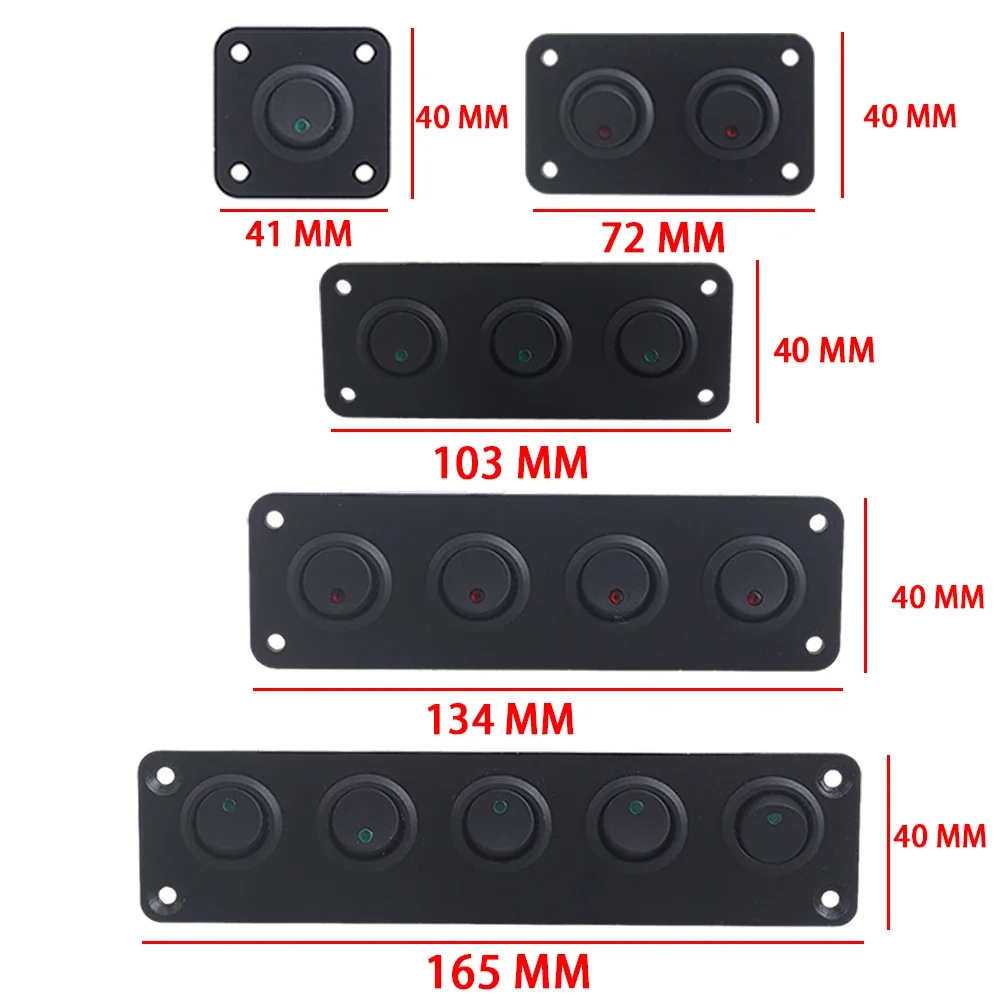 Panel interruptor basculante USB universal LED azul coche y barco - imagen 2