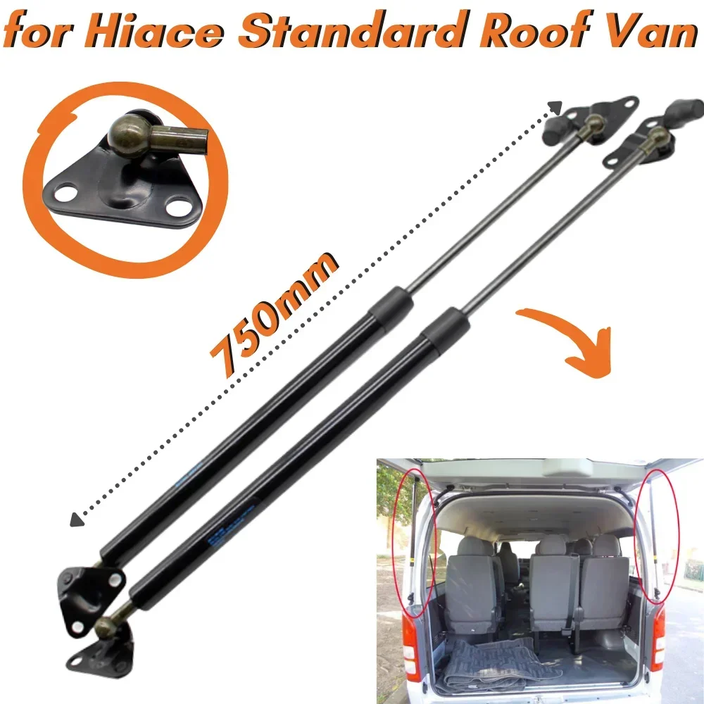 Qty(2) Kofferbak Stutten Voor Toyota Hiace Standaard Dak Bestelwagen 2005-2016 750Mm Achterklep Kofferlift Ondersteunt Schokken Gasveren