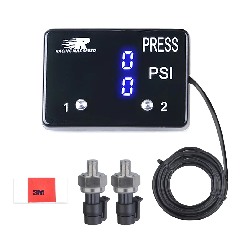Manómetro de presión de aire con doble pantalla LED y 0-232 PSI - imagen 4
