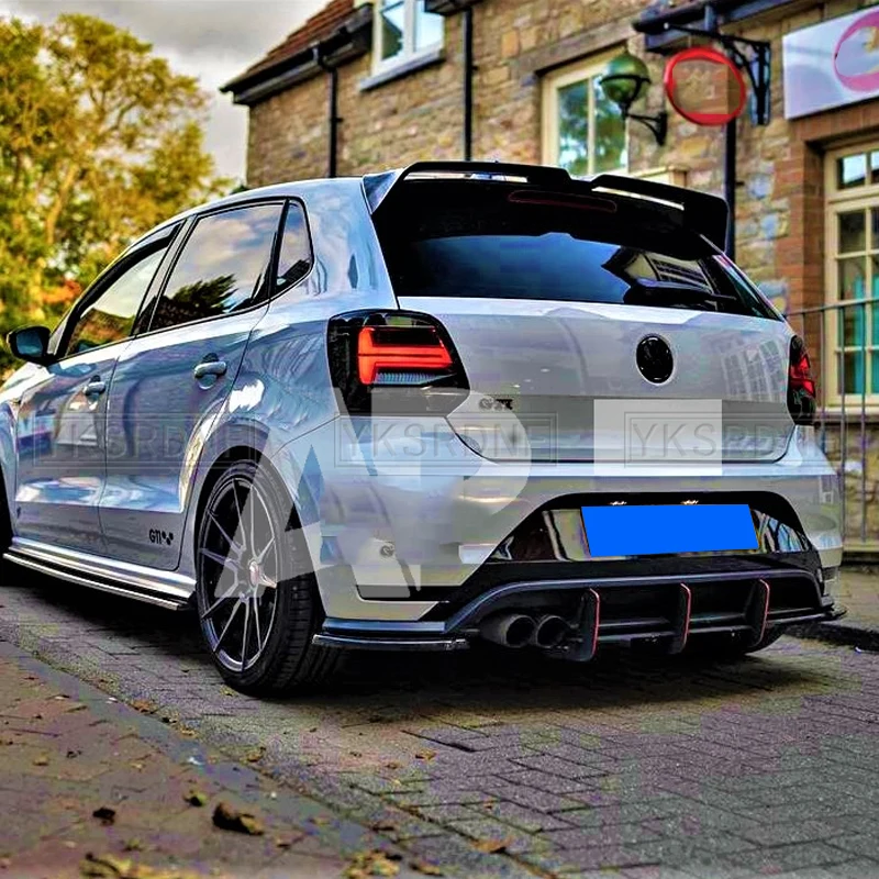 Kit de carrocería GTI negro brillante para VW Polo 6R/6C 2009-2017 - imagen 2