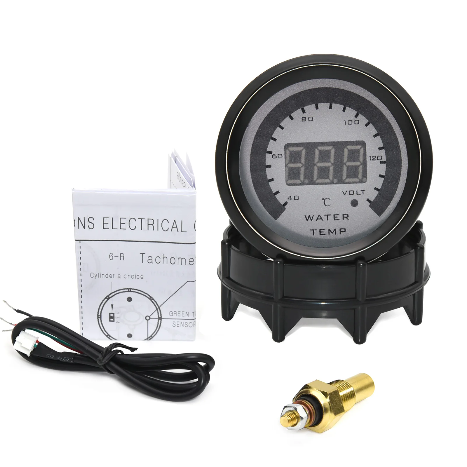 Medidor de vacío y presión de aceite 12V para turbo 52 mm - imagen 4