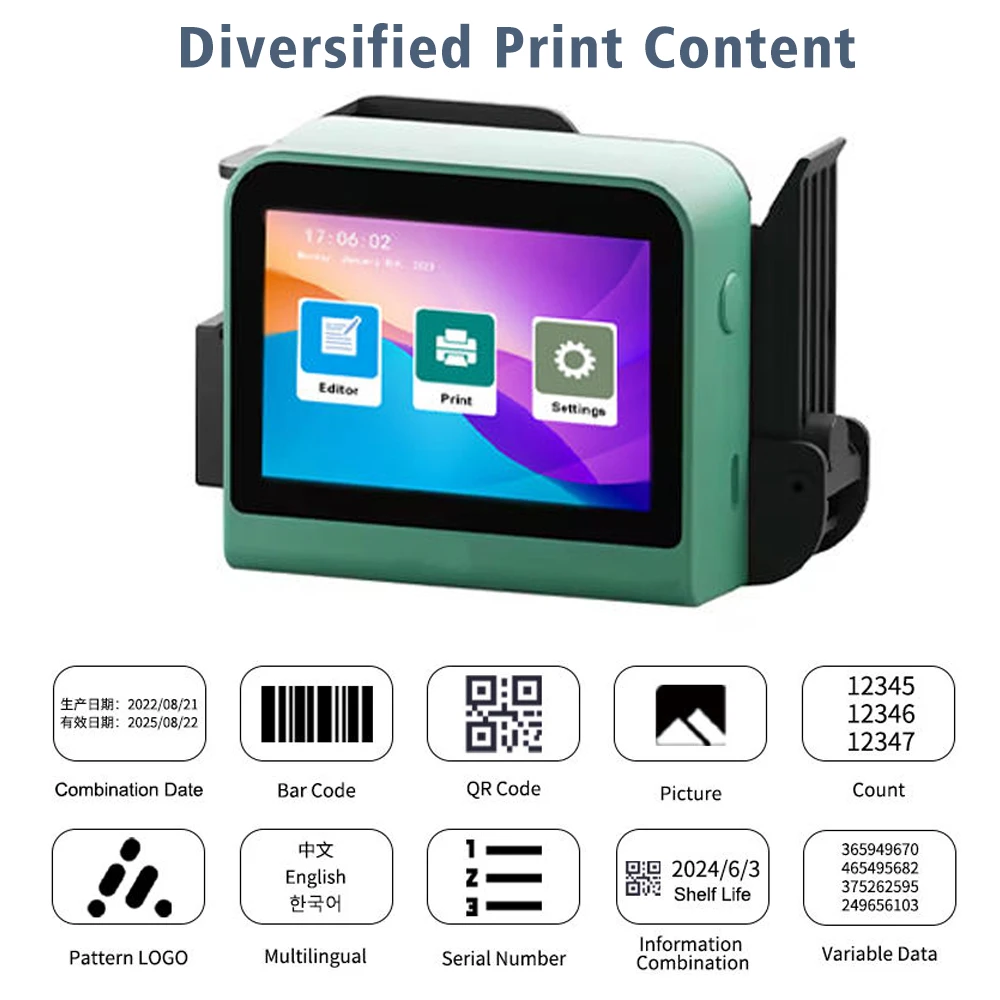 Impresoras de inyección de tinta CIJ digitales portátiles Mini HD 600dpi 12,7 mm para sublimación de etiquetas de tela de madera - imagen 4