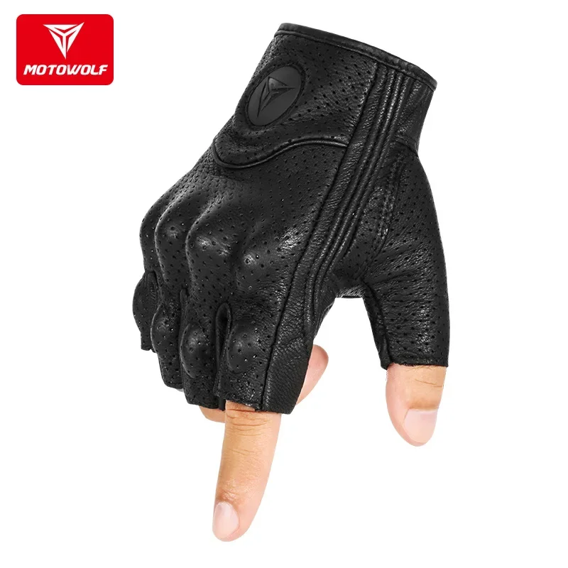 Guantes de cuero para moto verano con protección homologados - imagen 5