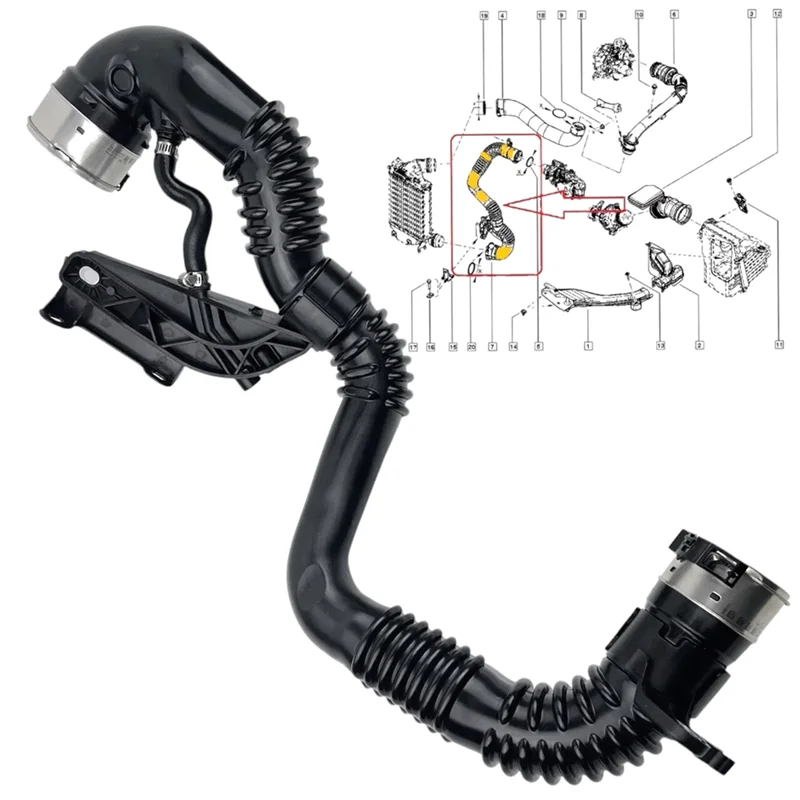 Manguera aire intercooler AU63-14460HX40D – Nissan Qashqai y Renault 1.5 dCi - imagen 2