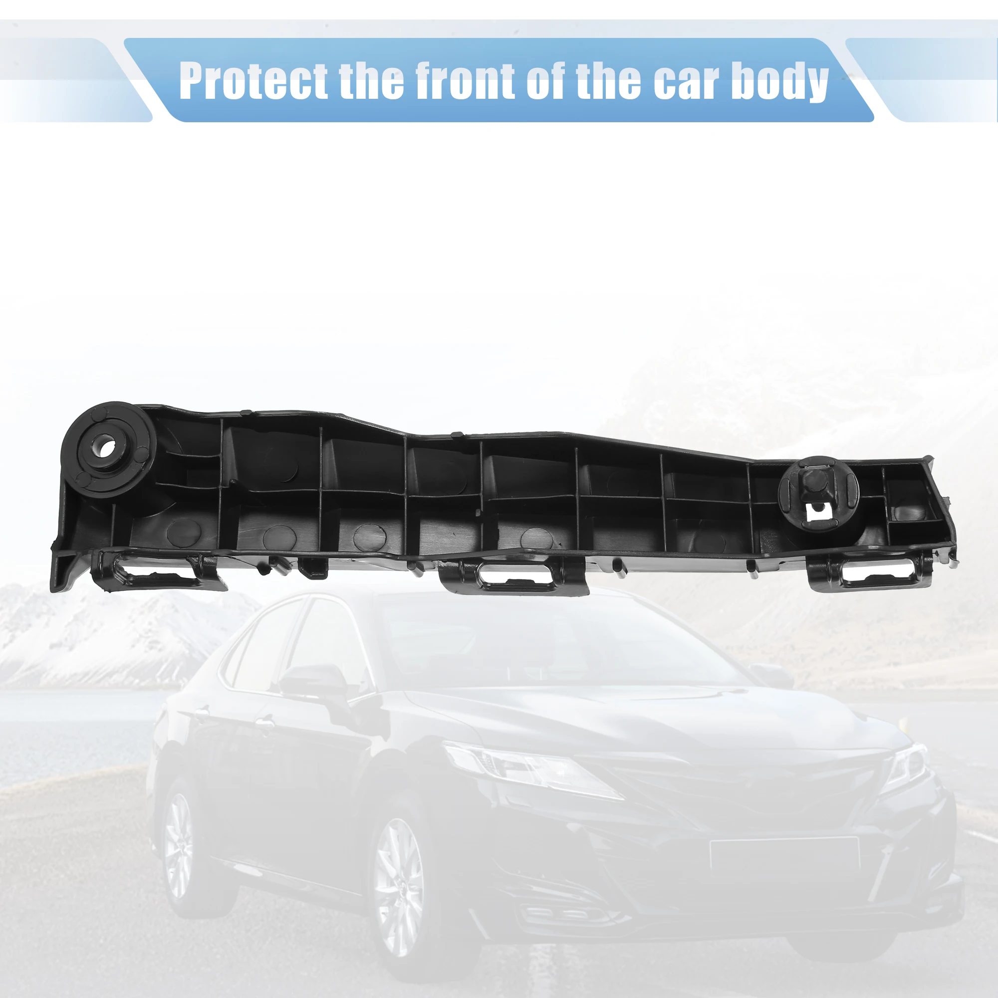 UXCELL 1Pcs Front Left Bumper Bracket for Toyota Camry 2.5L 5253606120 Plastic Black - imagen 4