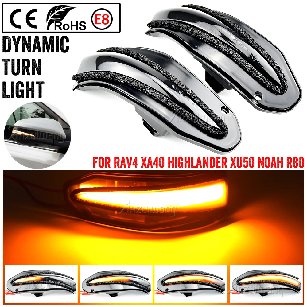 Intermitentes LED dinámicos de retrovisor para Toyota RAV4 XA40 - imagen 3