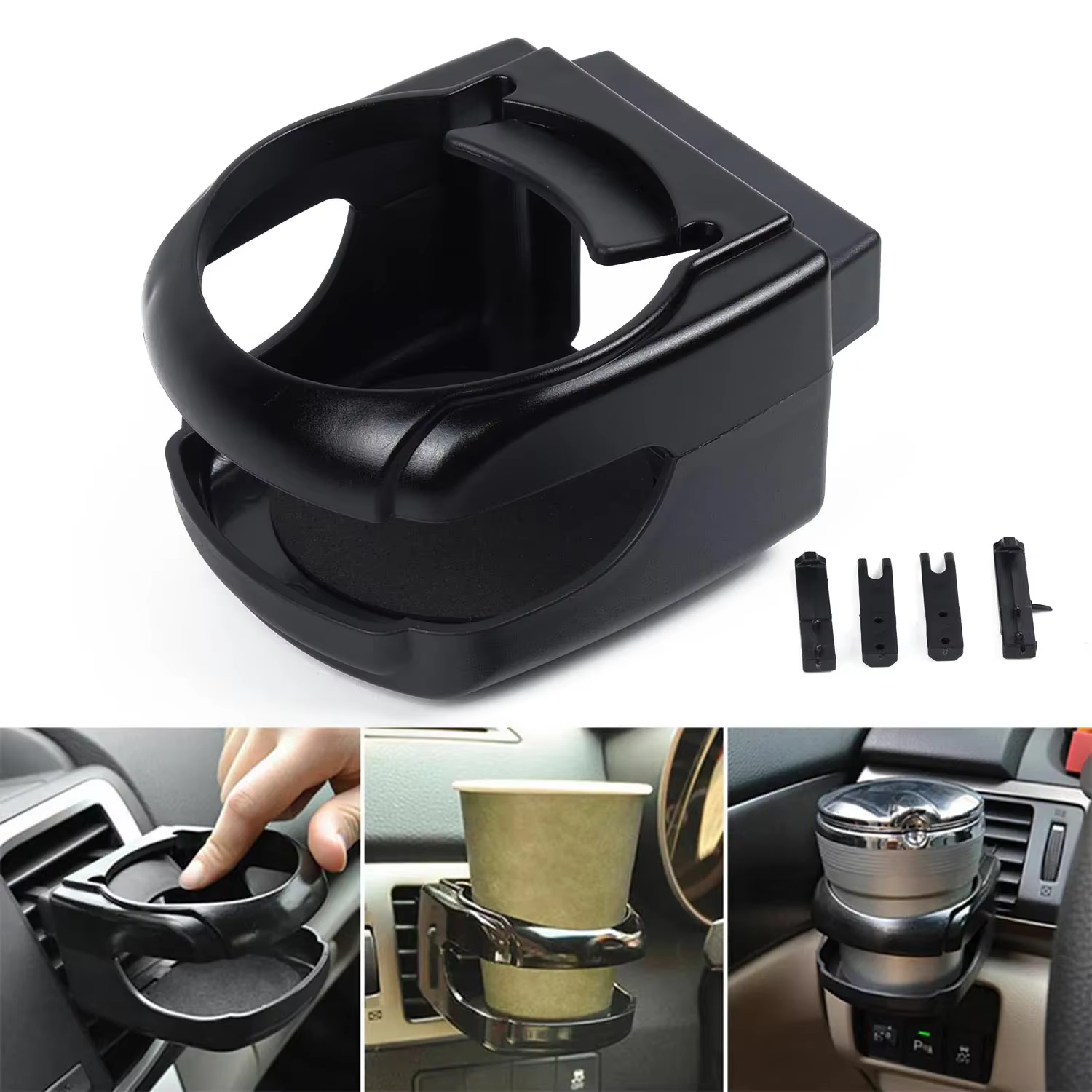 Portabebidas para coche con fijación en rejilla de ventilación - imagen 2