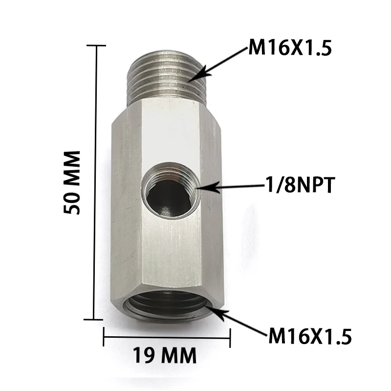 Adaptador NPT 1/8 para sensor de presión aceite línea turbo M16x1.5 - imagen 4