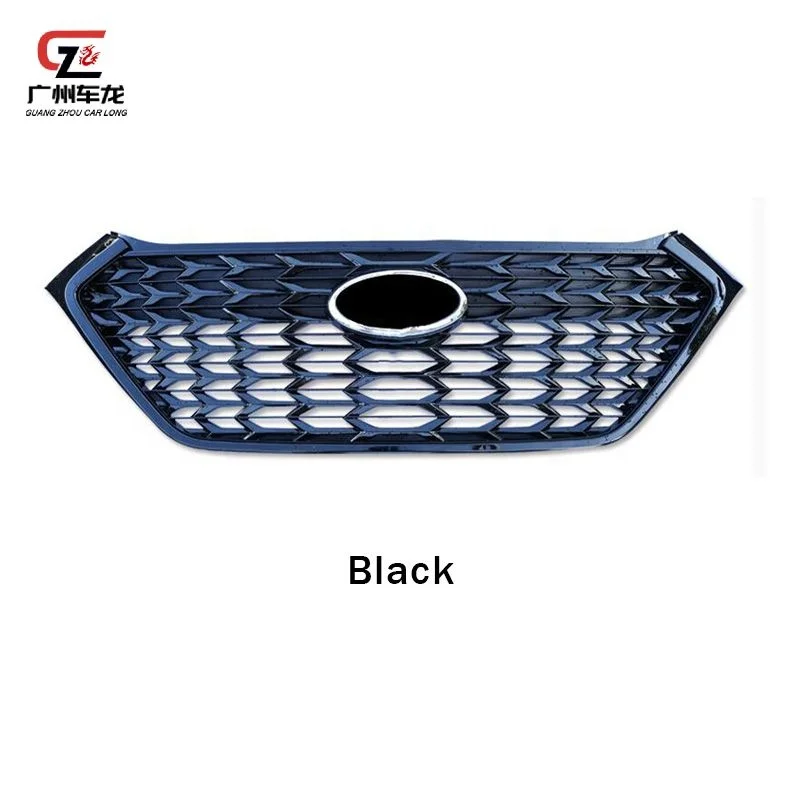 Parrilla delantera Hyundai Tucson 2015-2018 ABS negra plateada - imagen 3