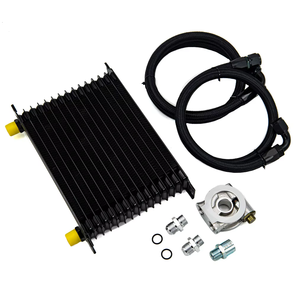 Kit enfriador de aceite 15 filas AN10 con adaptador y manguera - imagen 2