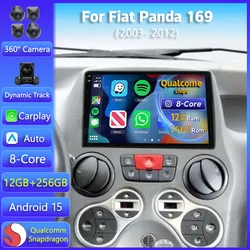 Radio Android 15 con CarPlay y GPS para Fiat Panda 169 (2003-2012)