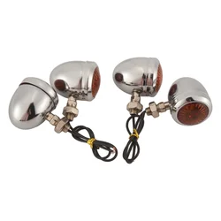 Bombilla LED intermitente cromada para moto – espejo direccional homologada