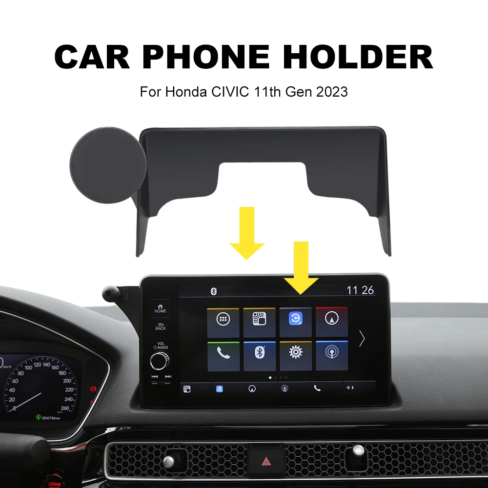 Soporte móvil antivibración 360° con pantalla para Honda Civic XI 2023