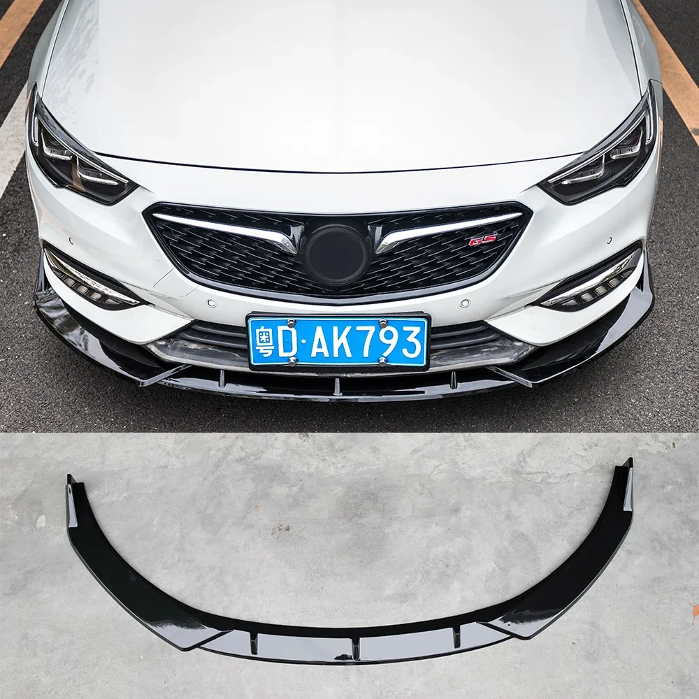 Labio delantero de paragolpes negro brillo para Buick Regal 2017-2019