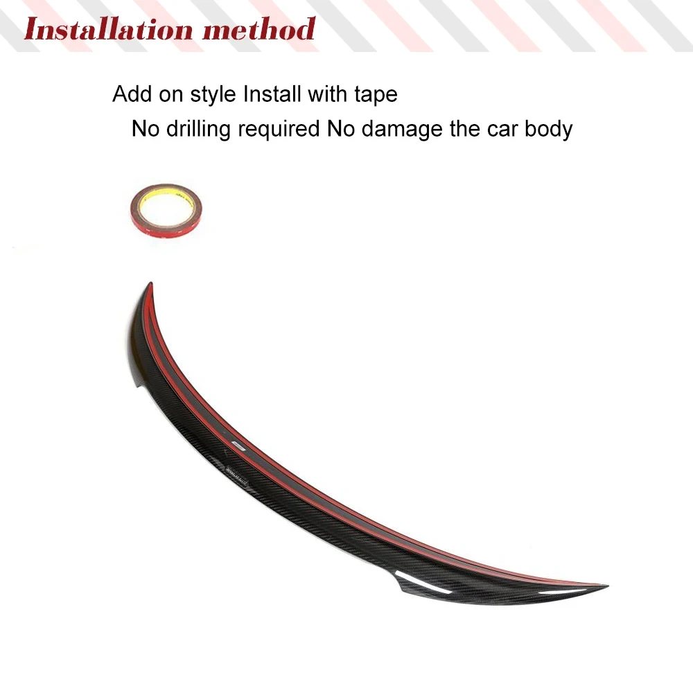 Alerón trasero labio fibra de carbono para Tesla Model 3 2023 - imagen 4