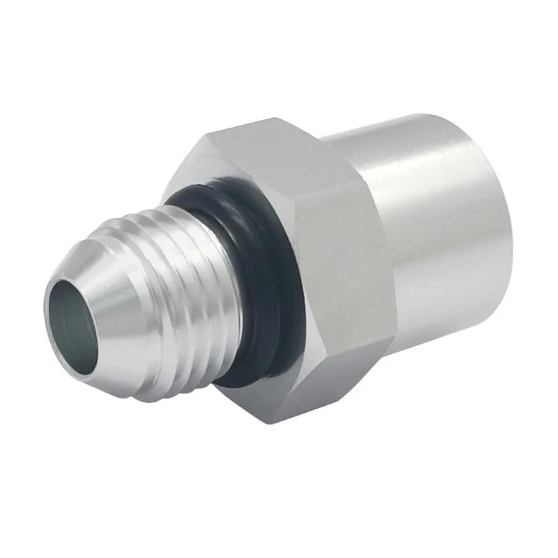Adaptador recto de combustible M14x1,5 hembra a 6AN macho de aluminio - imagen 2