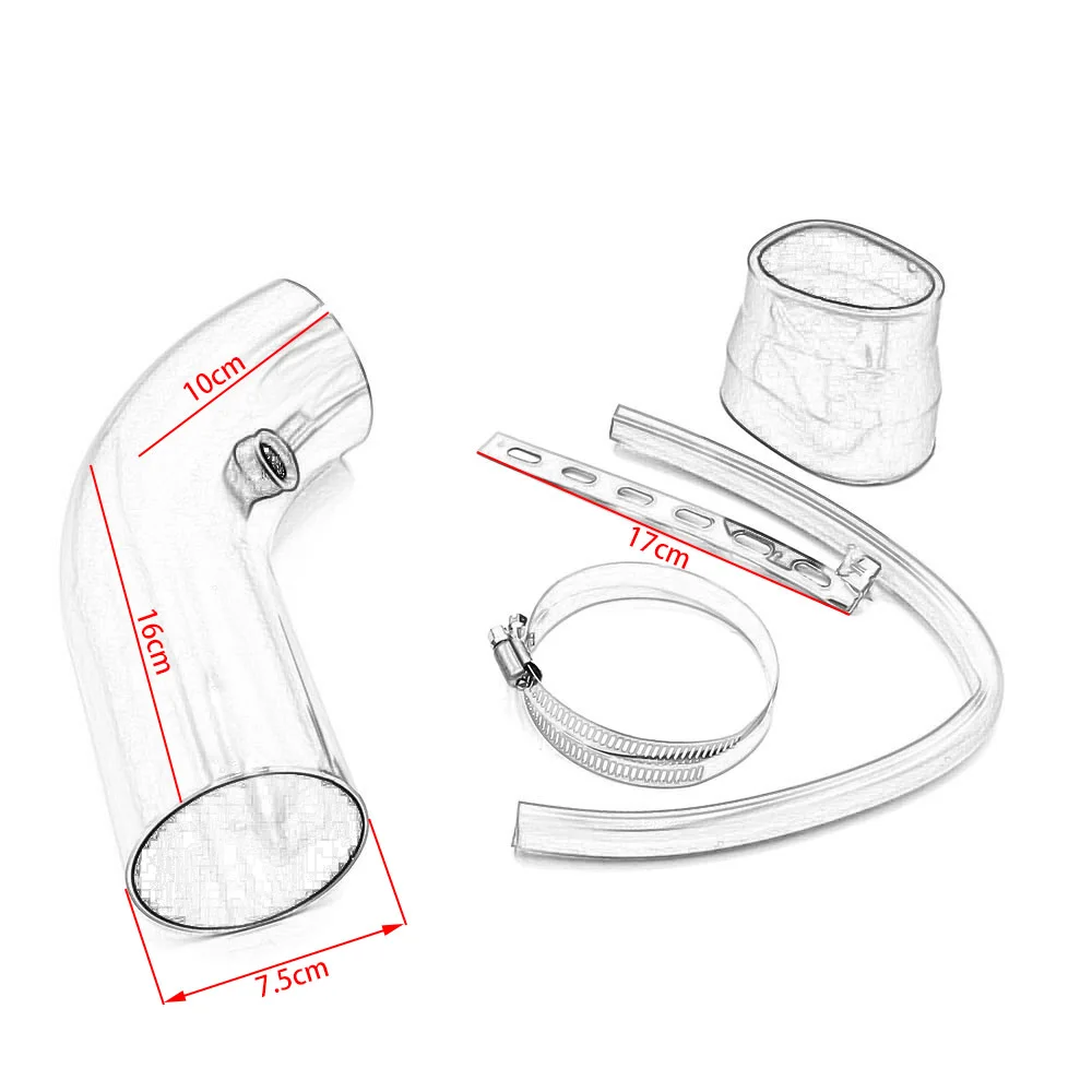 Tubería Admisión Aire Frío Aluminio 76mm Universal Kit Completo - imagen 5