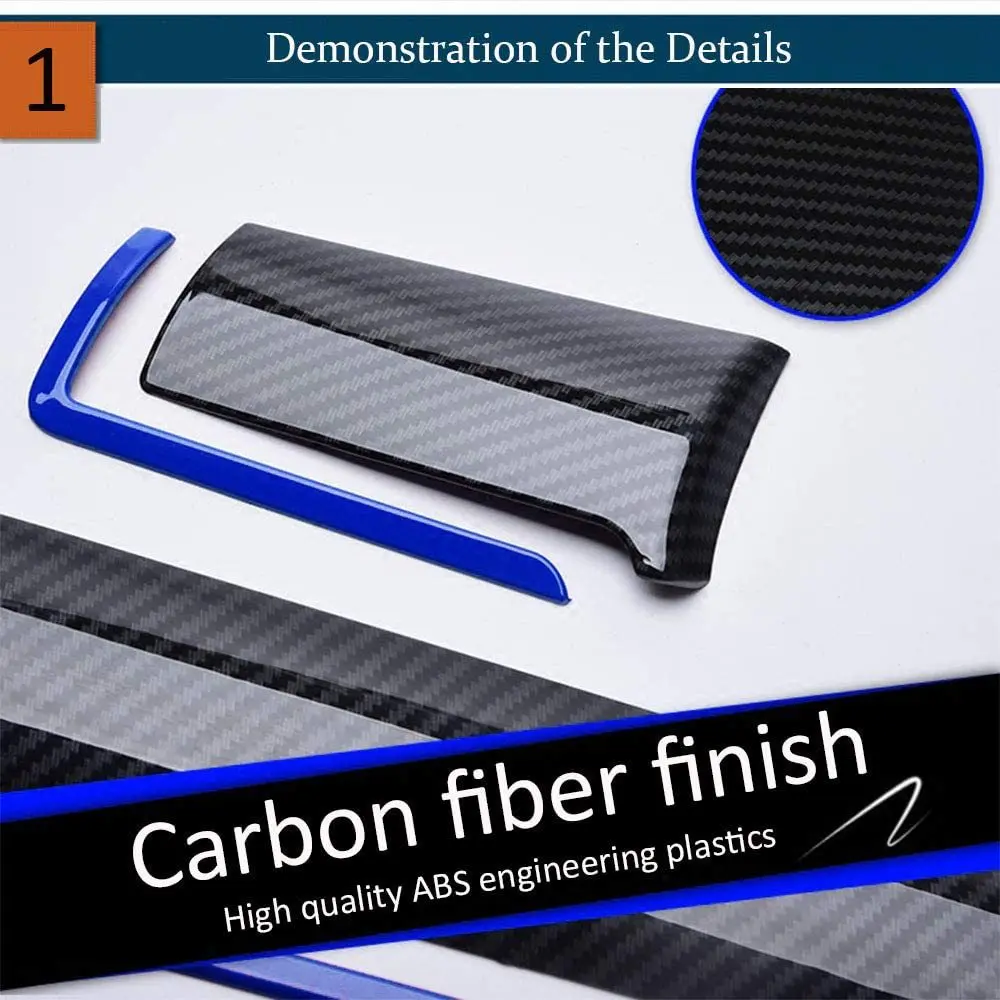 Detalle de la textura de fibra de carbono del embellecedor