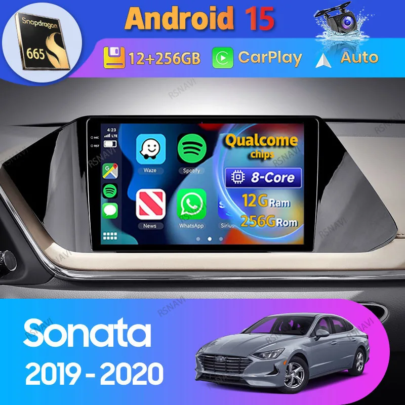 Radio Android 15 para Hyundai Sonata DN8 2019-2020 con CarPlay