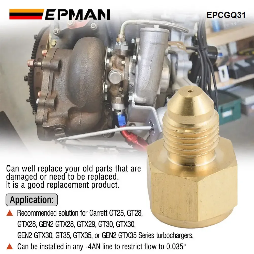 Limitador aceite turbo latón EPMAN AN4 macho-hembra - imagen 5